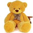 OSJS Toys Very Soft Lovable/Fluffy/SpongyHuggable Cute Teddy Bear with Neck Bow for Girlfriend/Birthday Gift/Boy/Girl/Valentine/Anniversary (Yellow, 6 Feet)