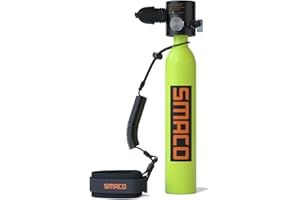 SMACO S300 Plus Scuba Tank Diving Gear for Diver 0.5L Mini Scuba Tank with 5-10 Minutes Backup Diving Tank Kit for Underwater Exploration Emergency Rescue Small Pony Bottle