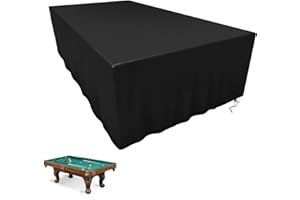 Fenghome Housse de table de billard imperméable pour table de billard de 2,4 m pour table de terrasse, résistante à la poussière en tissu Oxford avec cordon de serrage – 225 x 116 x 82 cm
