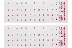ERICETION 2pcs Russian Transparenter Tastaturaufkleber Russland Layout Alphabet -etikettbuchstaben Für Notebook -Computer -pc -Laptop