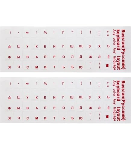 Adesivo Per Tastiera Russa MacBook Laptop Pc Computer Layout Di Lettera - Foto 6