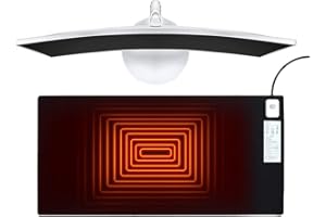 Gobesty Alfombrilla de Ratón con Calefacción, Impermeable Cojín Ratón de Calefacción, Alfombrilla de Ratón Invierno con 7 Niveles de Calentamiento, 4 Horas Más Automático Apagado (82 x 40 cm)