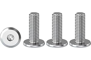 Drenky Viti a Testa Piatta con Esagono Incassato, 20 Pezzi Viti a Testa Semicircolare In Acciaio Inox A2 V2A M4 X 20 mm Viti Di Connessione Per Mobili, Viti a Macchina Filettatura Completa