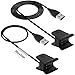 Produktbild Rovtop 2 Stück Ladegerät Ladekabel für Fitbit Alta HR Armband USB Kabel 55cm und 100cm Lang Schwarz passt nicht für Fitbit Alta