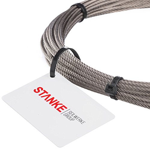 50m Drahtseil EDELSTAHL Stahlseil 3mm 7x7 Edelstahldrahtseil INOX V4A A4 rostfrei Geländer Seil Draht Stahl Edelstahlseil