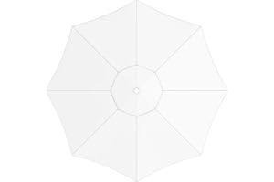 paramondo Toile de rechange pour parasol avec Air Vent pour parasol Interpara, lavable, ∅ 3,50 m, ronde, Blanche