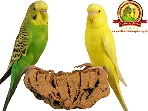 Cork Board “Medium” for Birds + Premium Bird Seat Made of Cork for Budgies, Cockatiels, Parrots etc. | 100 % Organic and Healthy Chew Toy | Birds Love Cork Sitting Boards | No Tools Required to Attach to Any Cage | Easy to Clean | Natural Cork is Pleasantly Warm for Birds’ Feet | Good for Nails and Beak Care