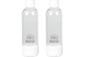 iSoda 001-01-2X Drinkmate Bottle, 1 L, White by iSODA