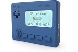 PUTIKEEG Mini CW Trainer Morse Code Trainer mit Display, Moore Simo Wales Code Kurzwellenradio Telegraphenschlüssel Autoschlüssel Lernen CW Radio für Telegraphen Praxis mit Ladekabel (Blue)