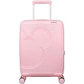 American Tourister Mickey Magic Cabin Trolley Case, 55 cm | Mickey Pastel Pink 37/44L 2.4kg Expandable Hardside Case with TSA