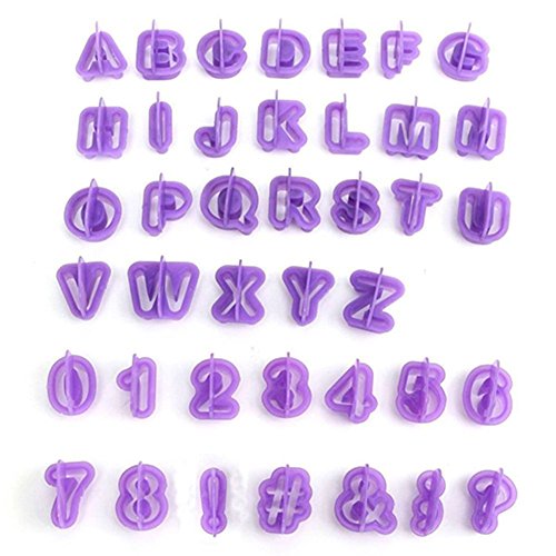 Gemini _ Mall® Fondant Alphabet Ausstecher Ausstechformen für Kuchen dekorieren – 40 pcs – Kuchen, Buchstabe – Zuckerguss Ausschnitt Set zum Dekorieren - 2