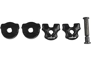 EpheyFIF Morsetto reggisella in acciaio nero per binari di sella in carbonio, 7 x 9/7 x 7 mm, clip ovale/rotonda (7 x 9 mm)