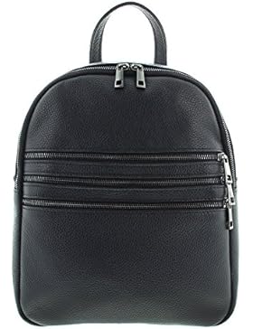 IO.IO.MIO leichter echt Leder Damen 2in1 CityRucksack Rucksack DayPack freie Farbwahl , 33x28x14 cm (B x H x T)