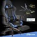 Produktbild UEnjoy Racer-X Gaming Stuhl Racing Stuhl mit Fußstütze PC Stuhl Schwarz/ Blau