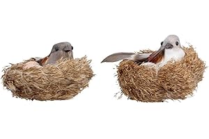 Gisela Graham Feather Bird in Nest Clip On Easter Decoration - One supplied