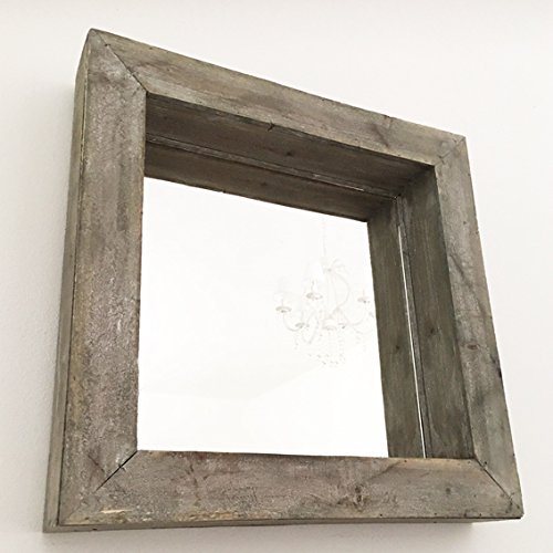 Wandspiegel PURISTE shabby grau Holz 48 cm Shabby Vintage Nostalgie Landhaus