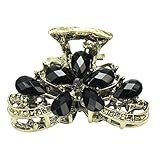 Metal Alloy Acrylic Headwear Hair Claw grip clip For Women Lady black