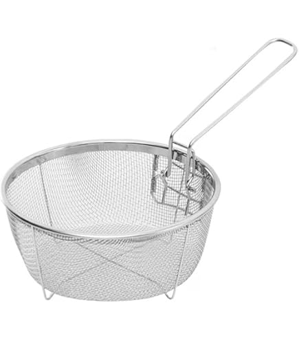 Set 2 Cestelli Per Frittura Pieghevoli In Acciaio Inox - Per Friggere, Cuocere A Vapore E Scolare - Foto 2