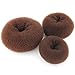 iLuLu Beauty 3 Pieces Hair Chignon Donut Bun Shapers Brown Color (1 Large,1 Medium,1 Small)