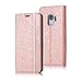 Produktbild Schutzhülle für Samsung S9, Glitzer Hülle für Galaxy S9, Kucosy Samsung Galaxy S9 Luxury Bling Glitzer Handyhülle Damen Mädchen Schutzhülle Sparkle PU Leder Handytasche mit Magnet Kartenfächer und Standfunktion Folio Bookcase Weich TPU Innere Kratzfeste Handyhülle Case Cover für Samsung Galaxy S9 -Roségold