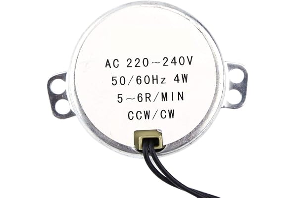 Akozon Moteur Synchrone AC 220-240V 4W CCW/CW Moteur Synchrone pour le Micro-ondes (5-6RPM)