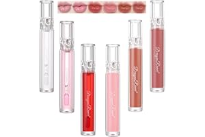 KTOULER 6 Colors Glitter Lip Gloss Set, Hydrating Long Lasting Non-Stick Cup Moisturizing Shimmer Liquid Lipstick Makeup Gift Set for Women and Girls