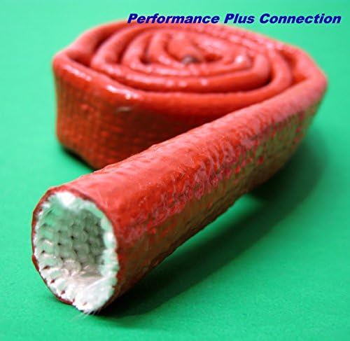 Performance Plus Connection Vulcan Fire Sleeve, Fire Braid Flame Shield 3/8 X 3ft 6AN