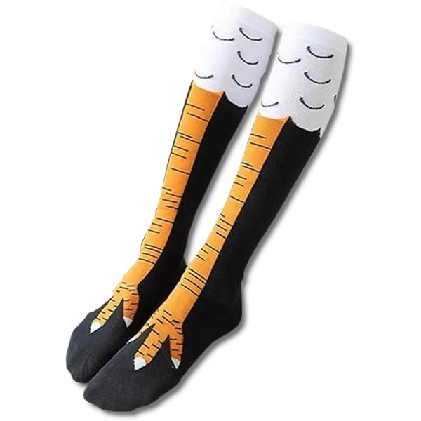 Calze A Zampa Di Gallina Donna | 2 Paia | Divertenti Per Costumi E Feste | Materiale Morbido - Foto 4