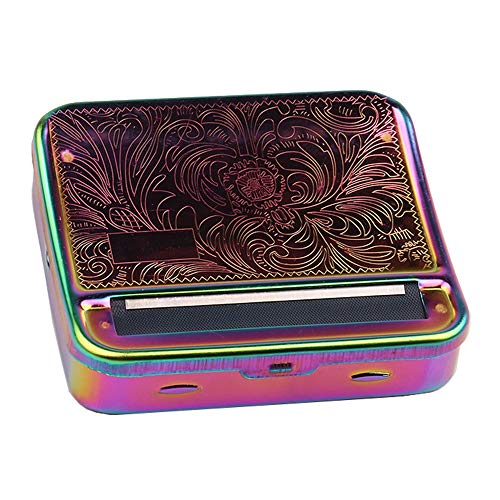 Preisvergleich Produktbild HGDR Automatische Zigarettenmaschine Zigarettenmaschine Tragbare Bunte Metall Zigarettenetui für Zigarettenrolle Rauchen Roller,A-78mm