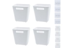 Parastar 4 samoprzylepne pudełka do przechowywania, do montażu na ścianie, do przechowywania małych przedmiotów, organizery łazienkowe, drzwi szafki kuchennej, pudełko do przechowywania do szafki,