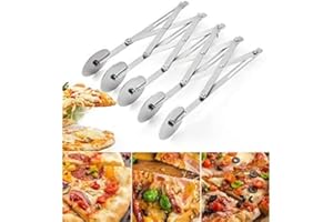 Queta Tagliapasta in acciaio inox a 3/5 ruote, regolabile, tagliapizza in acciaio inox (5 ruote)