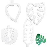 Tagliabiscotti 4pcs, Taglierina per Biscotti Foglia Tropicale, Formine per Biscotti, Stampino per Biscotti, Tagliafoglie e Fi