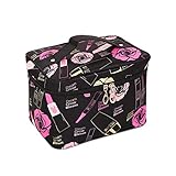 ❤La bolsa de cosméticos de viaje unisex es el compañero perfecto para el viaje, simple y elegante. Puede poner en una variedad de herramientas de maquillaje, como pintalabios, sombras de ojos, productos para el cuidado de la piel, productos para uñas, pinceles de maquillaje, joyas, tazas, geles de ducha, productos para hombres, artículos para afeitar, etc.
