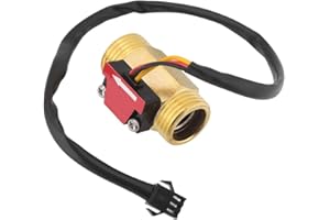 Walfront G1/2'' Magnetico Elettrico Flussometro Acqua Flussostato 2" Flussometro Turbina Misuratore di Portata Ottone Inline Sensore di Flusso Hall Interruttore Filettato Esterno 1 a 25L/min