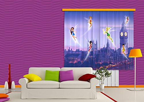 Gardine/Vorhang FCS xl 4314 Kinderzimmer Disney Fairies