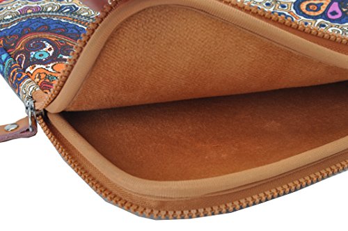 art&cherry © 11,6-12,2″ Universal Tablet PC Schutzhülle / Hülle aus Canvas-Gewebe wie z.B. Samsung Galaxy Tab Pro 12.2 / Galaxy Note 12.2 / Asus Transformer Book / Samsung Ativ Smart / Sony Vaio Tab 11 / Acer Iconia Tab W700 & W701 / Asus Vivo Tab / Lenovo IdeaPad Yoga 2 / Samsung Ativ Smart PC / Acer Aspsire P3 / Fujitsu Stylistic Q702 / HP Envy X2 / Microsoft Surface 2 3 / Surface Pro 2 & 3 / Lenovo IdeaPad Yoga 11 / Neofonie WeTab 3G / Medion Akoya Tablet blaues Muster - 3