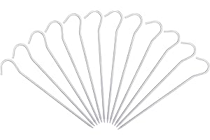 iBasingo Chevilles en Alliage De Titane Clous De Tente De Camping Piquets De Tente Ultra-LéGers Clous d'herbe Portatifs Goupille De Mise à La Terre Robuste Quincaillerie pour Tente 6/8/12pcs/lot