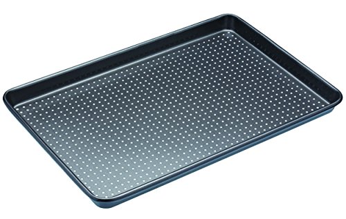 Kitchen Craft KCMCCB3 Master Class - Crusty Bake Plaque à Biscuit Acier au Carbone, Gris, 39 x 27 x 2 cm