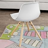 SoBuy® Kinderstuhl, Stühlchen, Sitzhocker, Sitzhöhe 35cm, weiß, FST46-W - 8
