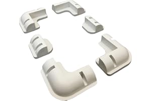 SARONIC 6pc Solar Panel Mounting Bracket White Rectangle Sets-Free Corner Bracket Mount for Boats, Caravans,RV