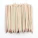 Hrhyme 50 Pcs 4.5" Orange Wood Sticks Nail Art Cuticle Pusher Remover