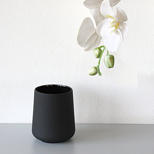 ZONE Zahnbürstenbecher NOVA ONE, Steingut mit Soft-Touch, schwarz, ca. 10 cm H - 2