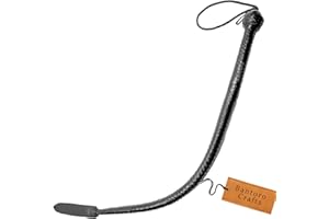 Bantoro Crafts Fouet de 3 Pieds en 16 Tresses, Fouet en Cuir de Vache de qualité supérieure, Fouet d'équitation, Queue de Dragon équestre