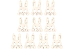 Milisten Blank Diy Half Masks Animal Rabbit Bunny Paper Mask Craft Party Masquerade Face Mask Decorating Party Costume Kids Painting Art Craft Toys (Bunny) 10pcs