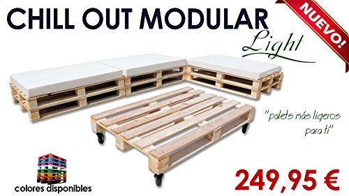 Chill out Light modular palets para jardín y terraza (Palet madera natural)