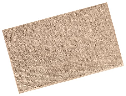 Floringo Luxus Badvorleger Badematte Makkaroni 100% Baumwolle 1700g/m² (60×95, hellbraun) - 2