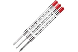 Schneider 77304, wkład kulkowy 735 m, 3 sztuki, czerwony