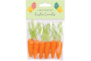P STORE 6 Pcs Easter Bunny Rabbit Orange Mini Carrots Hanging Easter Party Decorations