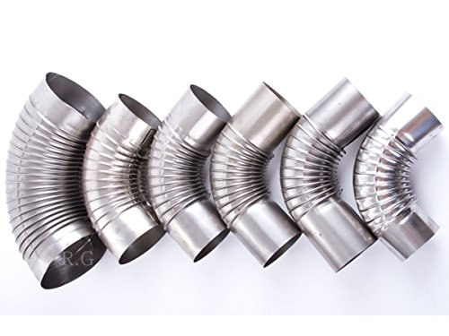 Ofenknie Bogen Knie Heizung Bogen 90° Bogenknie Winkel 6 Größen (Ofenknie 100)