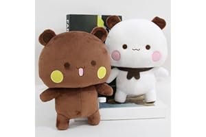 HOVCEH 2 Pièces 22cm Bubu Dudu Peluche, Oreiller en Peluche Ours, Oreiller Animaux enPeluche, Ours en PelucheKawaii, Bubu Dudu Plush Toy, BubuDudu Figurine, Coussin à Câlin